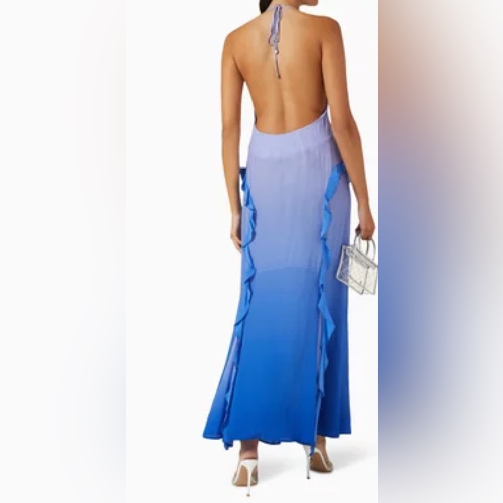 Miu Miu Astra Ruffle Dress in Silk Chiffon